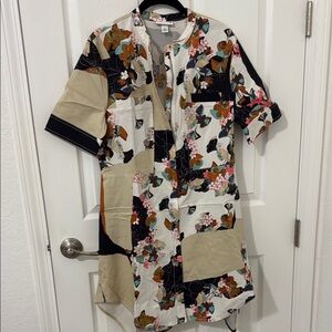 3.1 Phillip Lim for Target Floral Patchwork Dress - Black, Cream, Tan